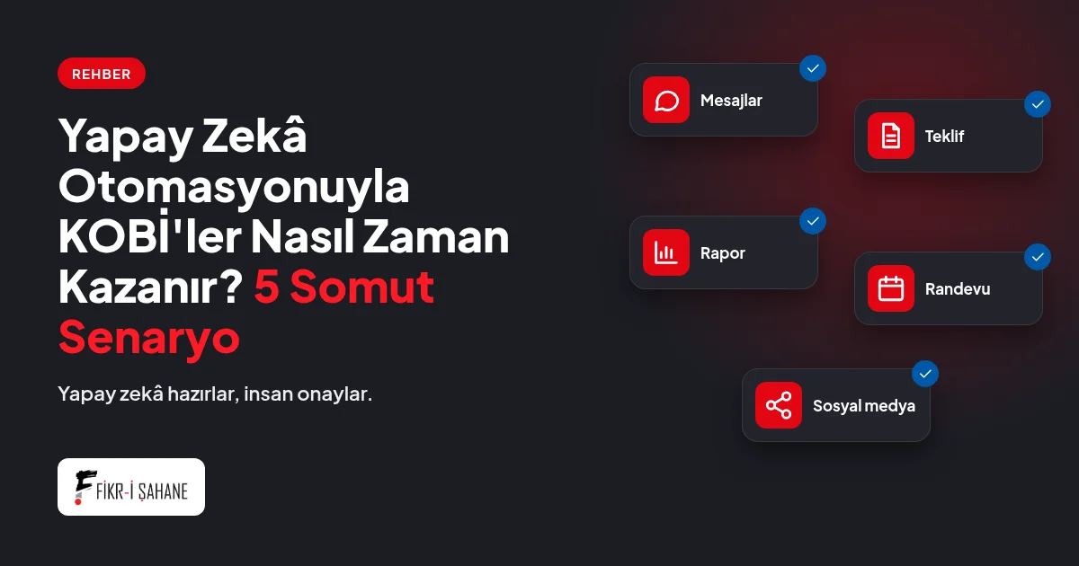 Yapay Zekâ Otomasyonuyla KOBİ'ler Nasıl Zaman Kazanır? 5 Somut Senaryo